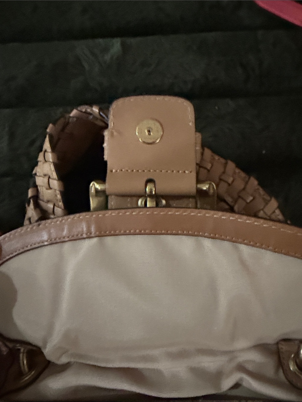 Coach Pink, Tan and Cream Signature Buckle Mini Shoulder Bag - Picture 2 of 11